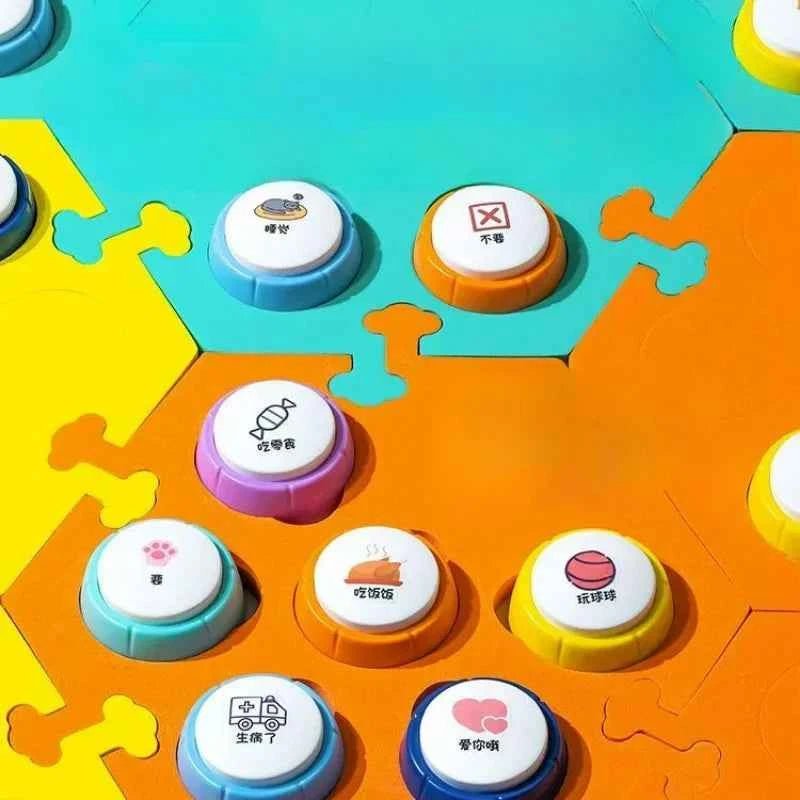 Dog Talk Button Pet Communication Buttons Cat Voice Recorder Training Ringing Voices Clickers - Needora