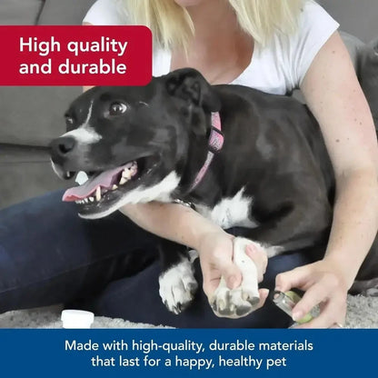 Double-Bladed Guillotine Style Dog Nail Trimmers - Owner-Friendly Vinyl Grip - Medium to Large Dogs - Large (5 L x 3 W) - Needora