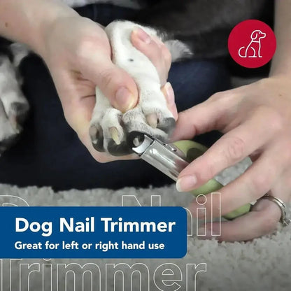 Double-Bladed Guillotine Style Dog Nail Trimmers - Owner-Friendly Vinyl Grip - Medium to Large Dogs - Large (5 L x 3 W) - Needora