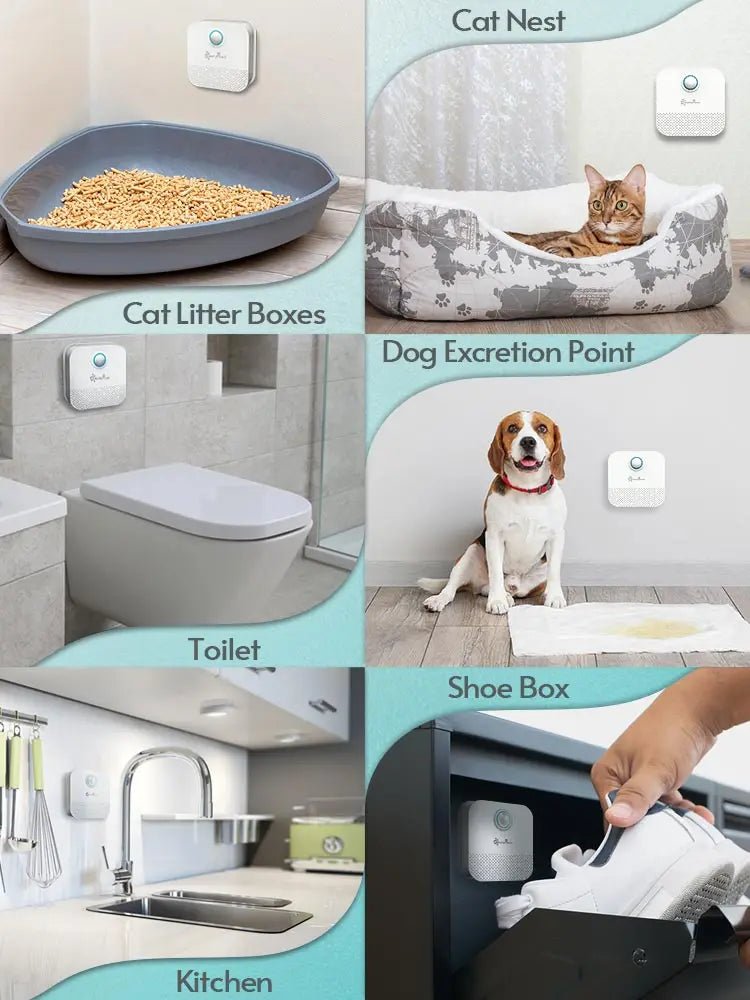 DownyPaws 4000mAh Smart Cat Odor Purifier For Cat Litter Box Deodorizer Pet Toilet Air Purifier Dog Cat Litter Deodorant - Needora