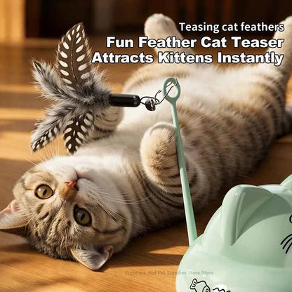 Dynamic Music Interactive Cat Toy Car, 360° Rotating Automatic Cat Toy Ball with Colorful Slow-Flash LED Lights, Pet Toy - Needora