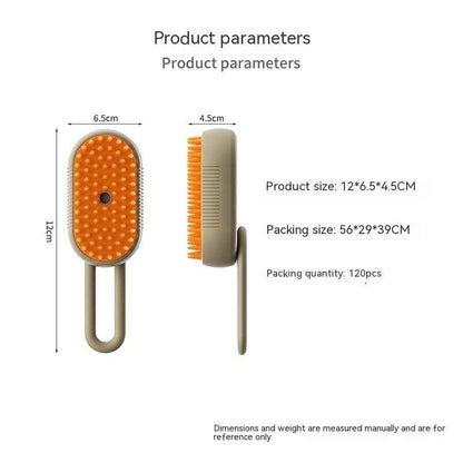 3‑in‑1 Cat Steam Brush Electric Pet Grooming Comb Hair Removal Massage Tool