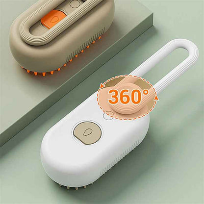 3‑in‑1 Cat Steam Brush Electric Pet Grooming Comb Hair Removal Massage Tool