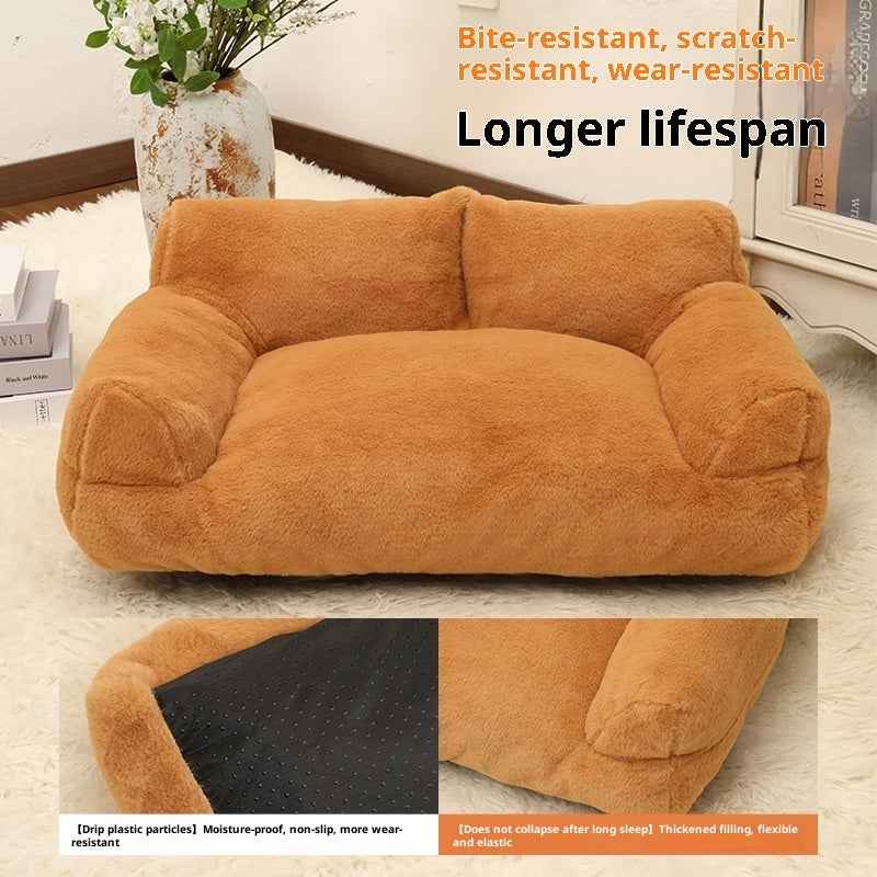 Rabbit Plush Pet Sofa Bed – Soft Comfort Nest for Dogs (S–XL)