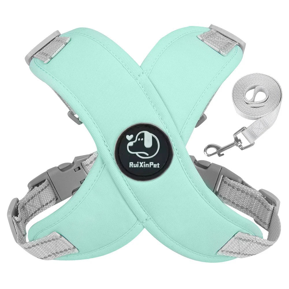 Escape Proof Cat Harness Vest with Leash Soft Padded Kitten Puppy Chest Strap for Indoor Outdoor Safety Reflective Pet Harness - Needora