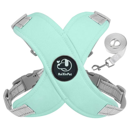 Escape Proof Cat Harness Vest with Leash Soft Padded Kitten Puppy Chest Strap for Indoor Outdoor Safety Reflective Pet Harness - Needora