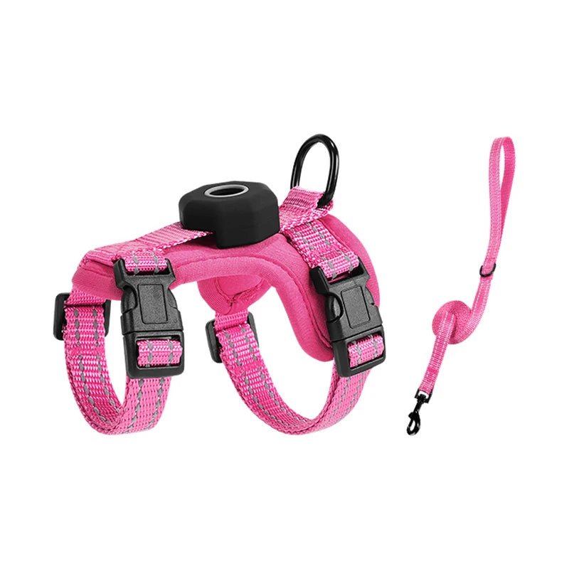 Escape-Proof Cat Harness with AirTag Holder Lightweight Reflective Adjustable Kitten Vest Harness for Outdoor Walking Active Cat - Needora