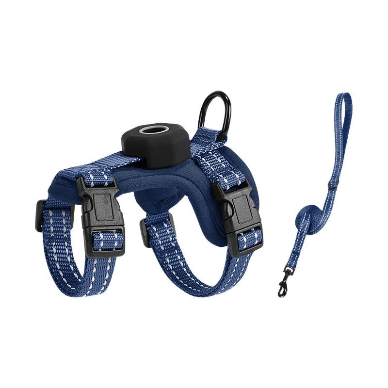 Escape-Proof Cat Harness with AirTag Holder Lightweight Reflective Adjustable Kitten Vest Harness for Outdoor Walking Active Cat - Needora