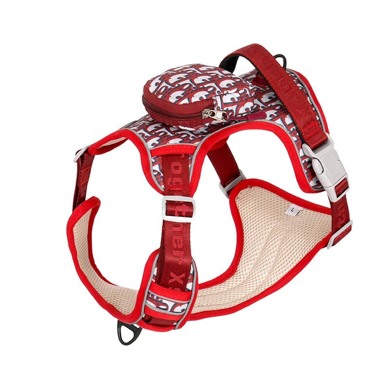 Escape Proof Dog Harness with Backpack, , Reflective Harness Vest with Padded Handle for Medium Dogs Walking, Training, and Runn - Needora