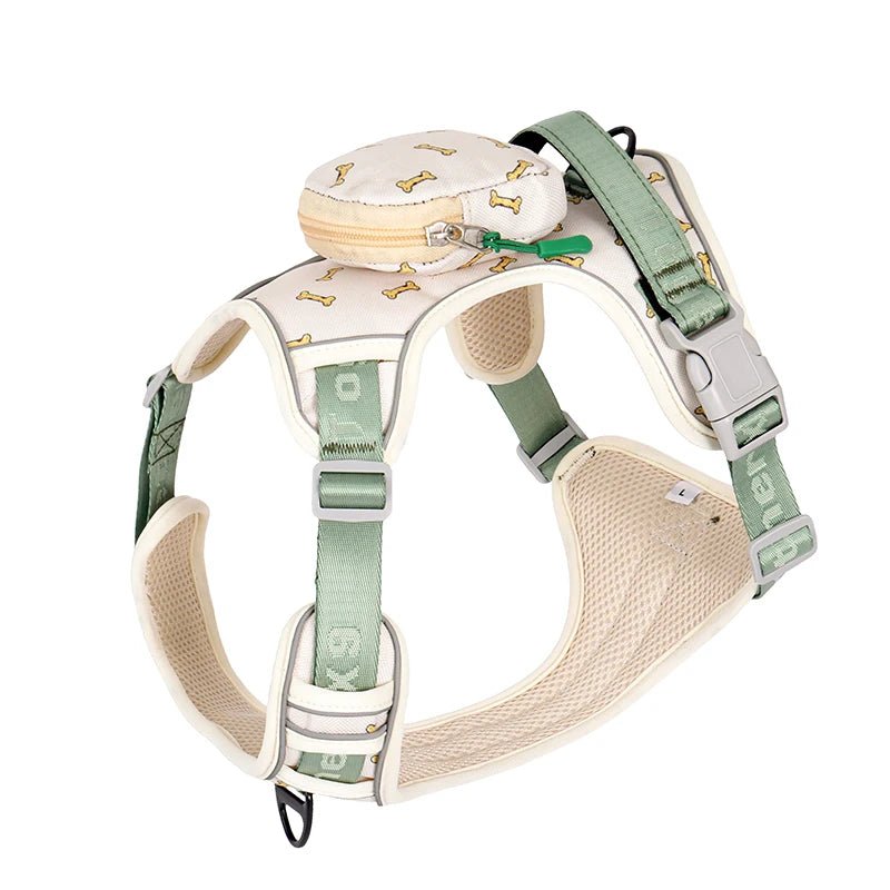 Escape Proof Dog Harness with Backpack, , Reflective Harness Vest with Padded Handle for Medium Dogs Walking, Training, and Runn - Needora