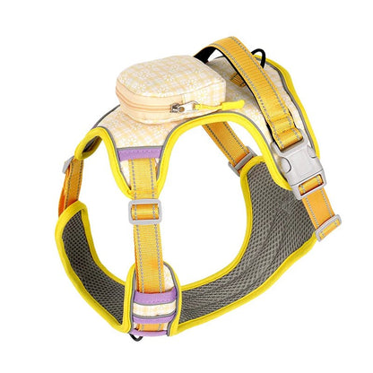 Escape Proof Dog Harness with Backpack, , Reflective Harness Vest with Padded Handle for Medium Dogs Walking, Training, and Runn - Needora