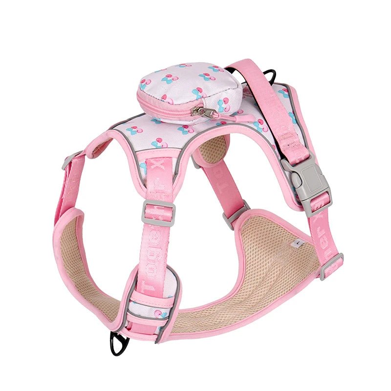 Escape Proof Dog Harness with Backpack, , Reflective Harness Vest with Padded Handle for Medium Dogs Walking, Training, and Runn - Needora