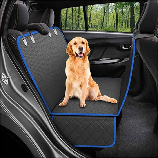 Dog Car Seat Cover Mesh Hammock Pet Carrier Back Seat Protector with Zipper Pocket