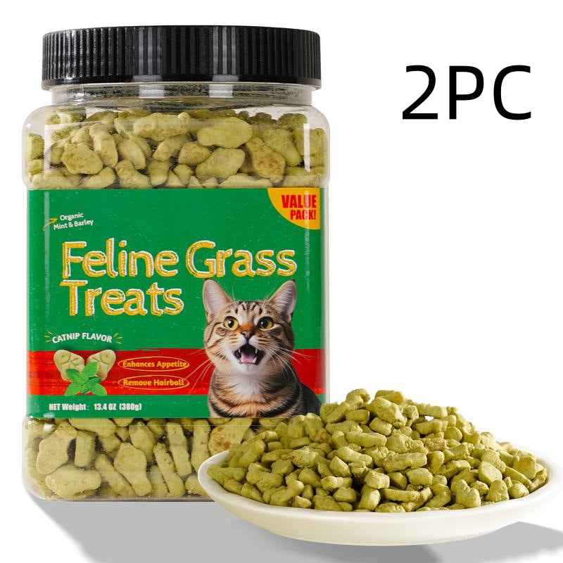 Feline Grass Treats – Organic Mint & Barley, Catnip Flavor
