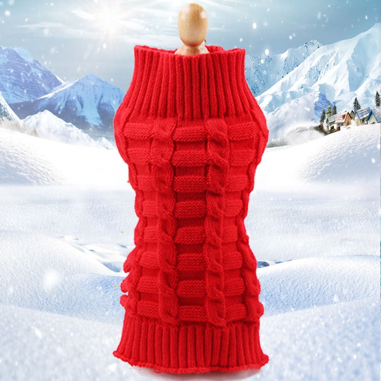 Cashmere Twisted Rope Pet Sweater for Dogs