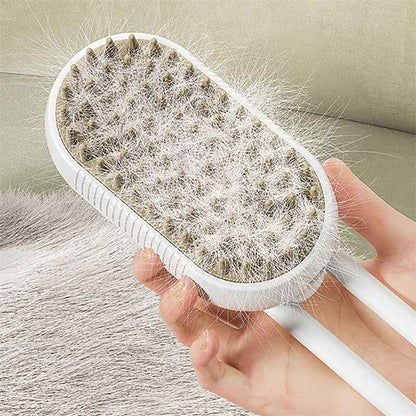 3‑in‑1 Cat Steam Brush Electric Pet Grooming Comb Hair Removal Massage Tool