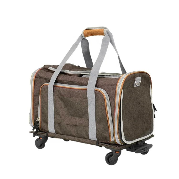 Fast Delivery Airline Approved Dog Carrier 2 Sides Expandable Pet Carrier with Wheels for Easy Travel Stock Storage Portable - Needora