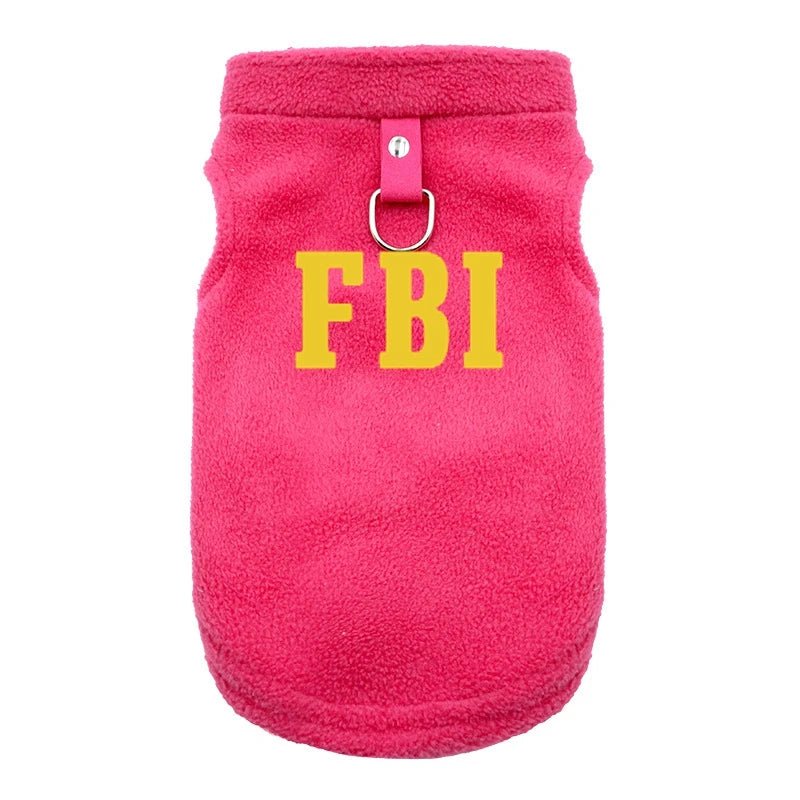 FBI Soft Dog Clothes Vest Warm Puppy Dogs Vest Cloak Pet Winter Clothing Jacket Coat Small Medium Dogs Outfit Chihuahua S-XL - Needora