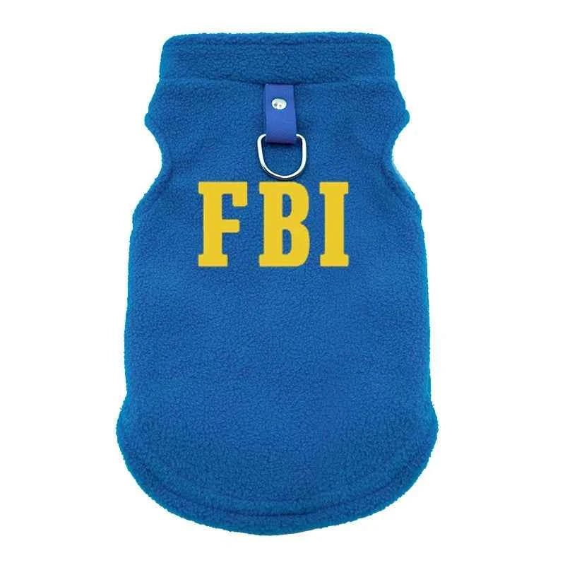 FBI Soft Dog Clothes Vest Warm Puppy Dogs Vest Cloak Pet Winter Clothing Jacket Coat Small Medium Dogs Outfit Chihuahua S-XL - Needora
