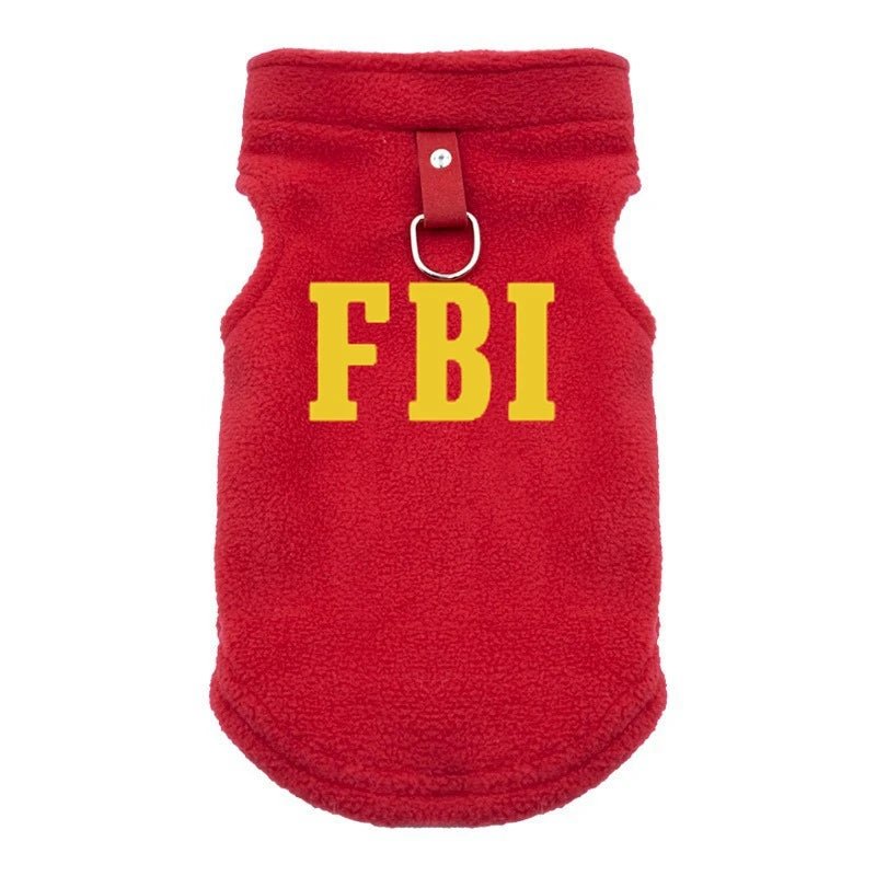 FBI Soft Dog Clothes Vest Warm Puppy Dogs Vest Cloak Pet Winter Clothing Jacket Coat Small Medium Dogs Outfit Chihuahua S-XL - Needora