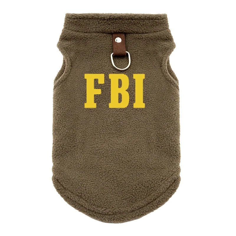 FBI Soft Dog Clothes Vest Warm Puppy Dogs Vest Cloak Pet Winter Clothing Jacket Coat Small Medium Dogs Outfit Chihuahua S-XL - Needora