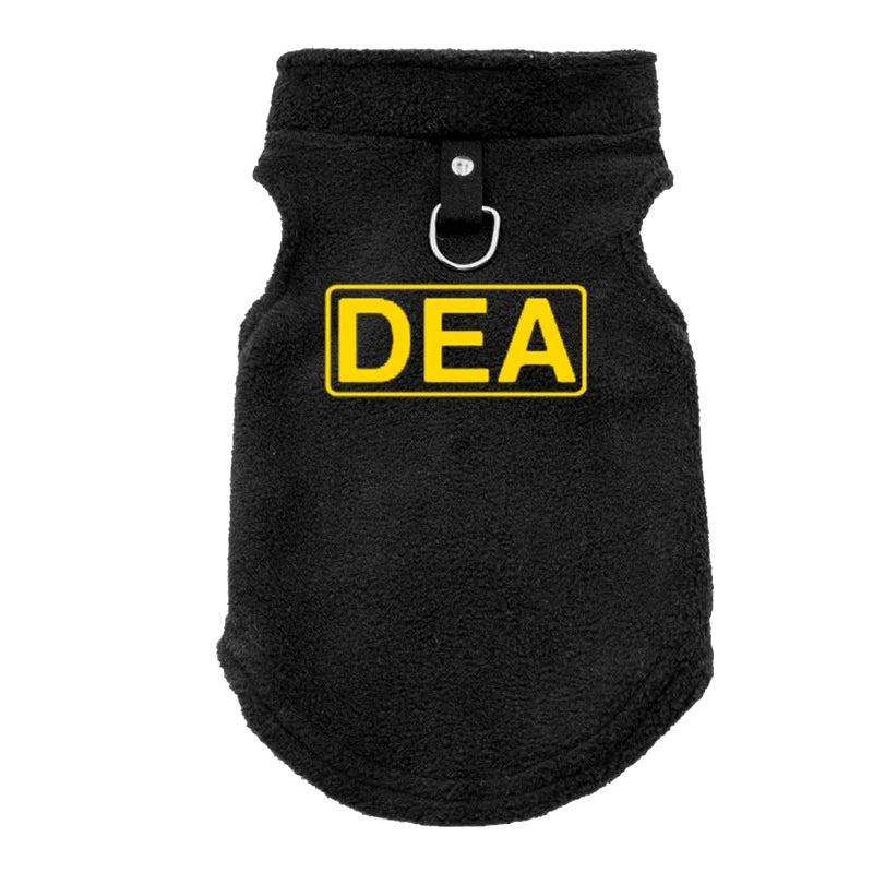 FBI Soft Dog Clothes Vest Warm Puppy Dogs Vest Cloak Pet Winter Clothing Jacket Coat Small Medium Dogs Outfit Chihuahua S-XL - Needora
