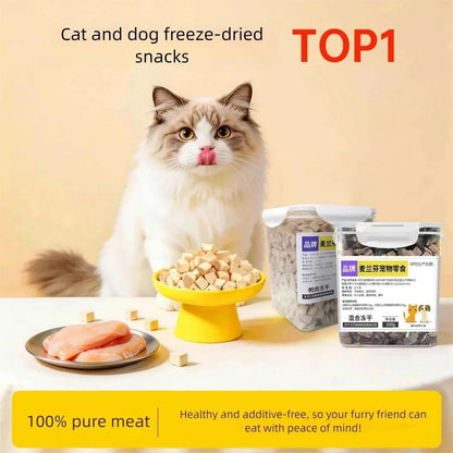 Freeze-Dried Chicken & Duck Pet Treats High-Protein Cat & Dog Snacks - Needora