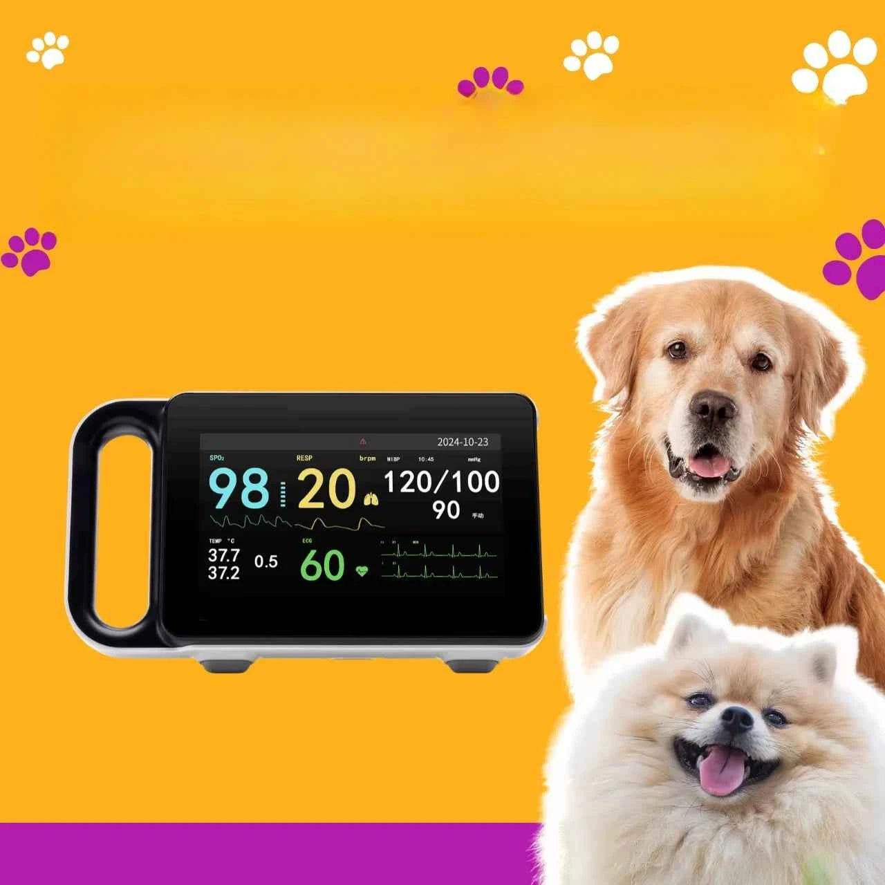 High-precision portable digital veterinary medical monitor multi-parameter vital signs equipment - Needora