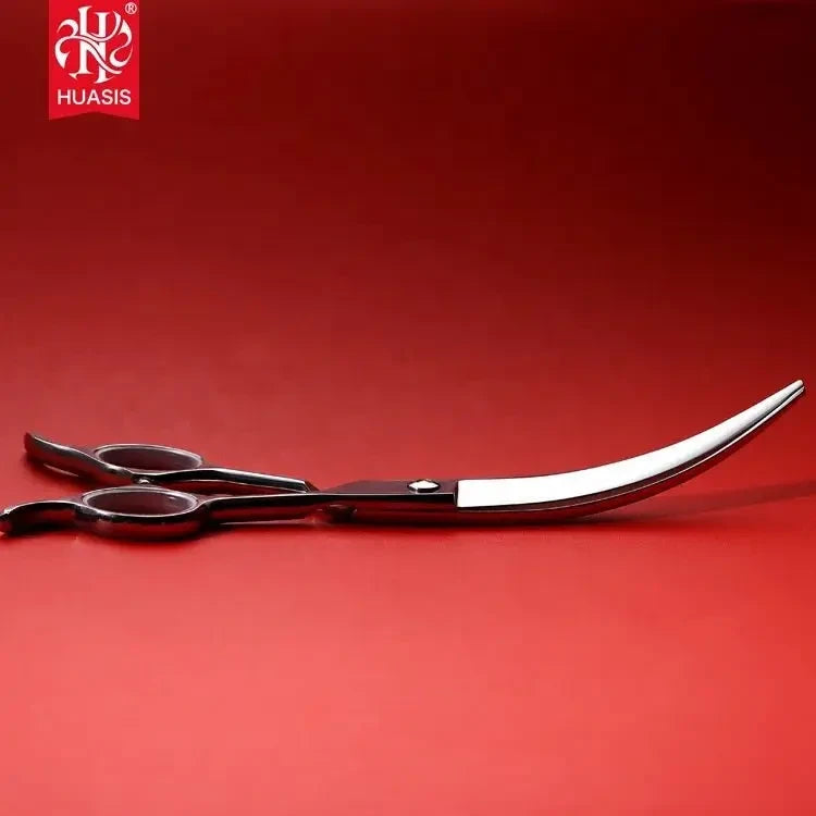 HUASIS 7 Inch New Fashion SUS440C Professional Pet Grooming Super Curved Scissors - Needora