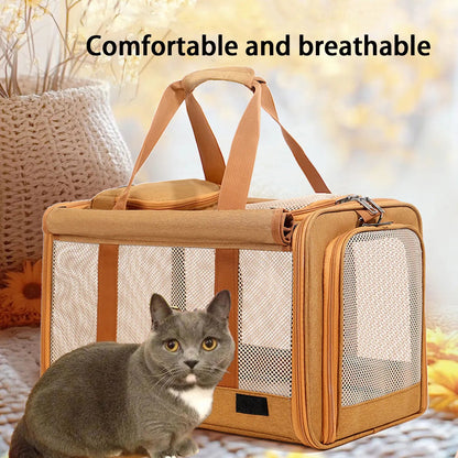 Large Capacity Pet Carrier Tote Bag Breathable Portable Oxford Fabric Shoulder Bag for Cats And Dogs - Needora