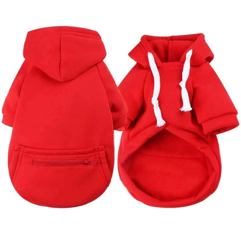Large Dog Hoodie Sweatshirt - Autumn Winter Fleece Pet Jacket with Hat & Zipper Pocket, Sportswear - Needora