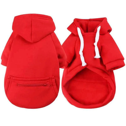 Large Dog Hoodie Sweatshirt - Autumn Winter Fleece Pet Jacket with Hat & Zipper Pocket, Sportswear - Needora