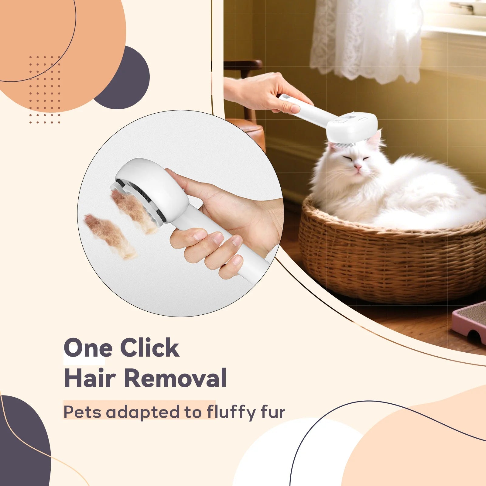Latest Hot 5-in-1 Pet Steam Massage Brush with UV Sterilizer & Mist Soft Teeth Hair Removal Comb CE FC Certified Easy Clean - Needora