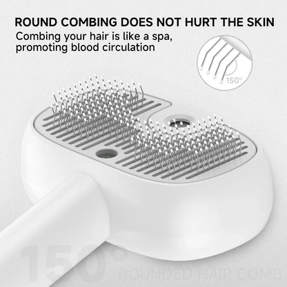 Latest Hot 5-in-1 Pet Steam Massage Brush with UV Sterilizer & Mist Soft Teeth Hair Removal Comb CE FC Certified Easy Clean - Needora