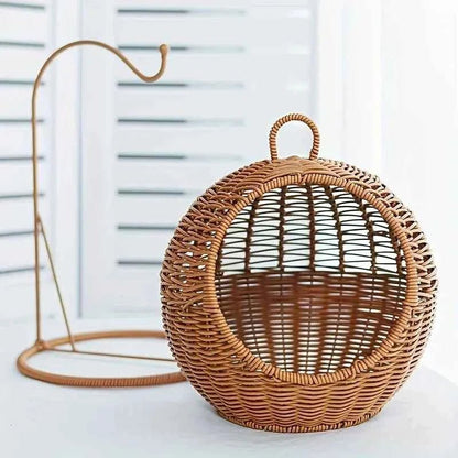 Luxury Fruit Basket Cat Hammock bed Hand Woven Storage Basket Comfortable Heavy Carton Packaging Not Easy To Damage for Pets - Needora