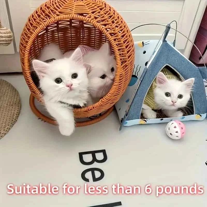 Luxury Fruit Basket Cat Hammock bed Hand Woven Storage Basket Comfortable Heavy Carton Packaging Not Easy To Damage for Pets - Needora