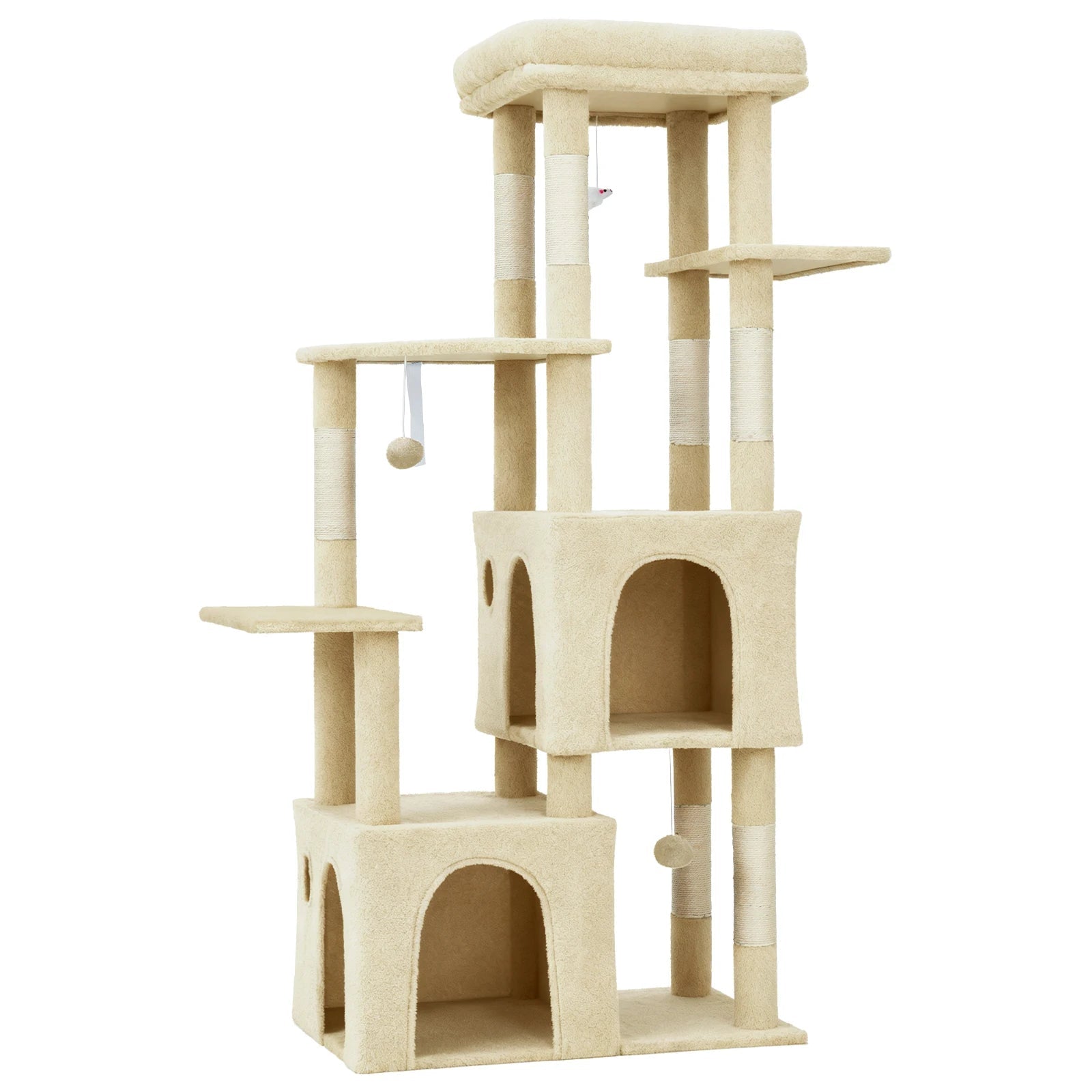 Multi-Level Cat Tree Tower for Large Cats Maine Coons with Perch Condos Sisal Scratching Posts Play Toys Indoor Cat Furniture - Needora