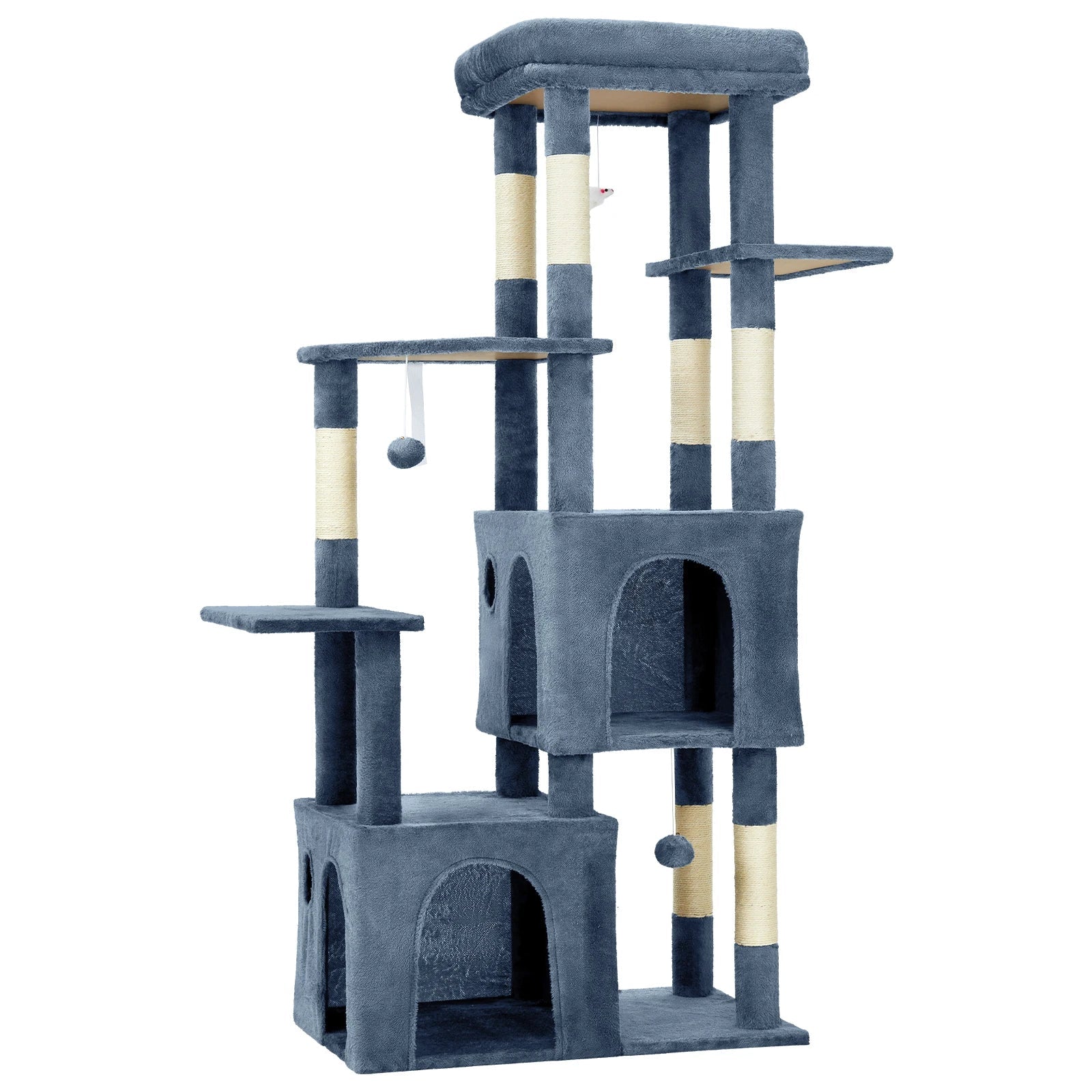 Multi-Level Cat Tree Tower for Large Cats Maine Coons with Perch Condos Sisal Scratching Posts Play Toys Indoor Cat Furniture - Needora