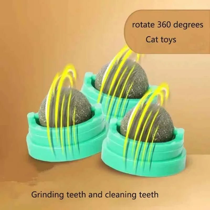 Natural Catnip Wall Stick Ball Toy Scratcher Treats Healthy Promotes Digestion Cat Grass Snack for Feline - Needora