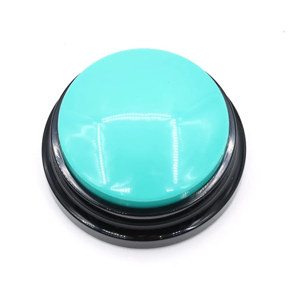 New Recordable Voice Recording Button Light Round Pet Talking Button Paw Pattern Interactive Dog Training Buttons Cat Puppy - Needora