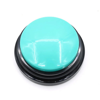 New Recordable Voice Recording Button Light Round Pet Talking Button Paw Pattern Interactive Dog Training Buttons Cat Puppy - Needora
