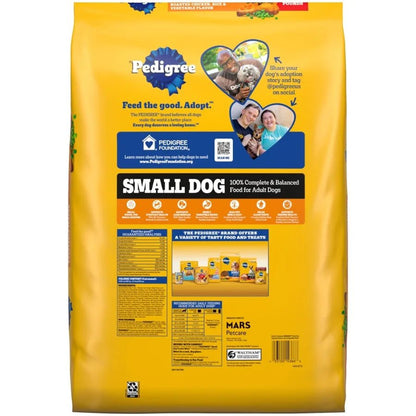 Pedigree Adult Small Dog Dry Food – Roasted Chicken & Vegetable Flavor, 14 lb Bag - Needora