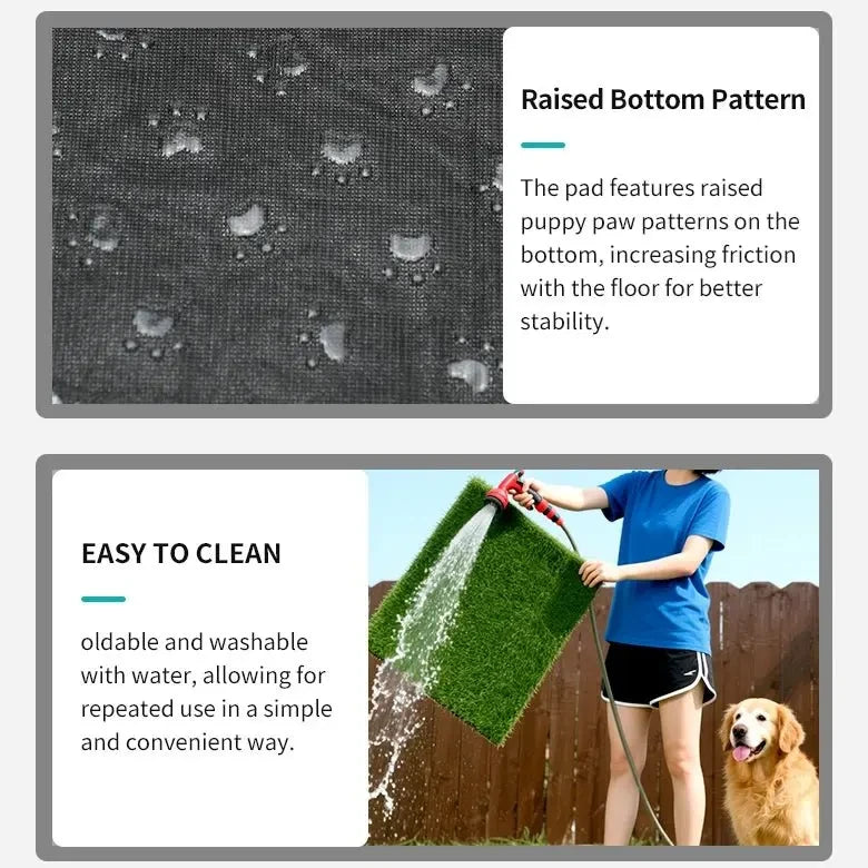 Pee Pad Pet Training Urine Diaper Pads Reusable Dog Pee Mat Washable Dog Grass with Washable Pee Pads - Needora