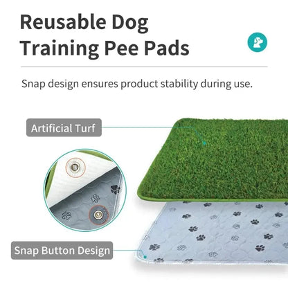 Pee Pad Pet Training Urine Diaper Pads Reusable Dog Pee Mat Washable Dog Grass with Washable Pee Pads - Needora