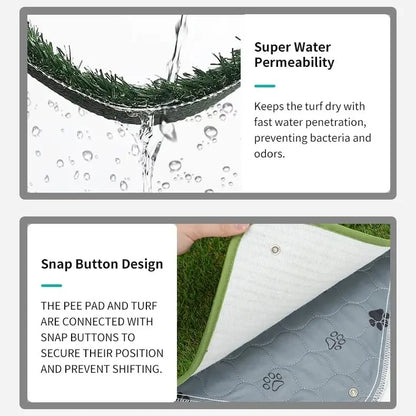 Pee Pad Pet Training Urine Diaper Pads Reusable Dog Pee Mat Washable Dog Grass with Washable Pee Pads - Needora