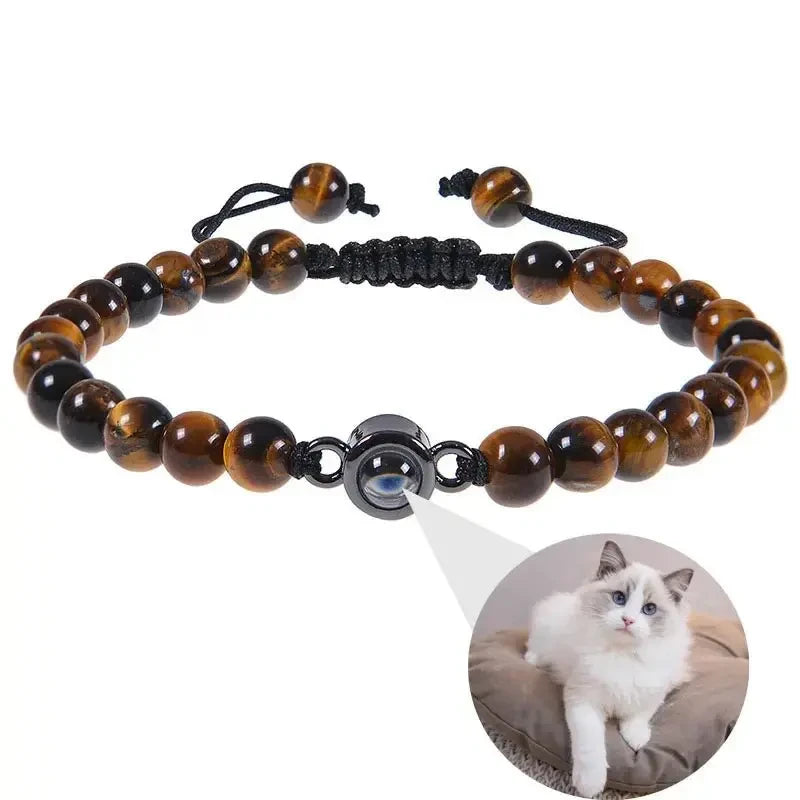Personalized Stainless Steel Pet Photo Projection Bracelet – Custom Dog & Cat Portrait Memorial Jewelry Gift - Needora
