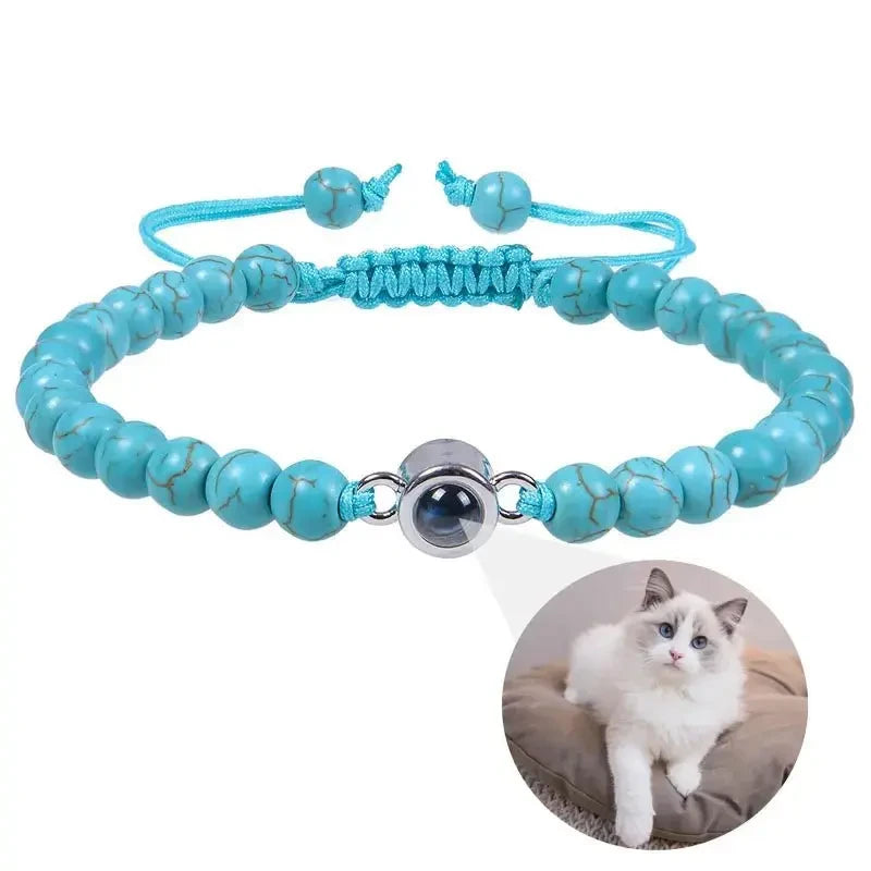 Personalized Stainless Steel Pet Photo Projection Bracelet – Custom Dog & Cat Portrait Memorial Jewelry Gift - Needora