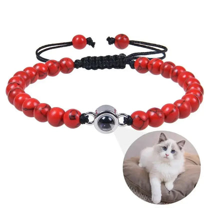 Personalized Stainless Steel Pet Photo Projection Bracelet – Custom Dog & Cat Portrait Memorial Jewelry Gift - Needora