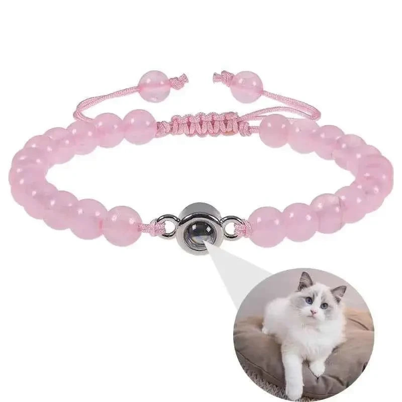 Personalized Stainless Steel Pet Photo Projection Bracelet – Custom Dog & Cat Portrait Memorial Jewelry Gift - Needora