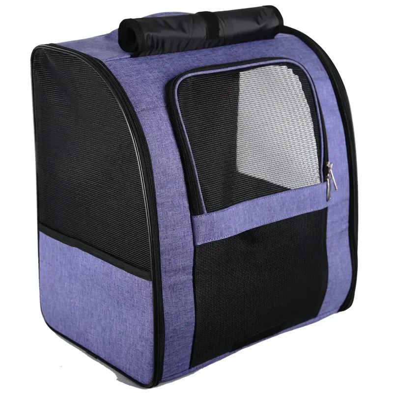 Pet Cat Backpacks Breathable Outdoor Cat Carrier Shoulder Bag for Small Dogs Cats Portable Travel Folding Backpack Pet Supplies - Needora